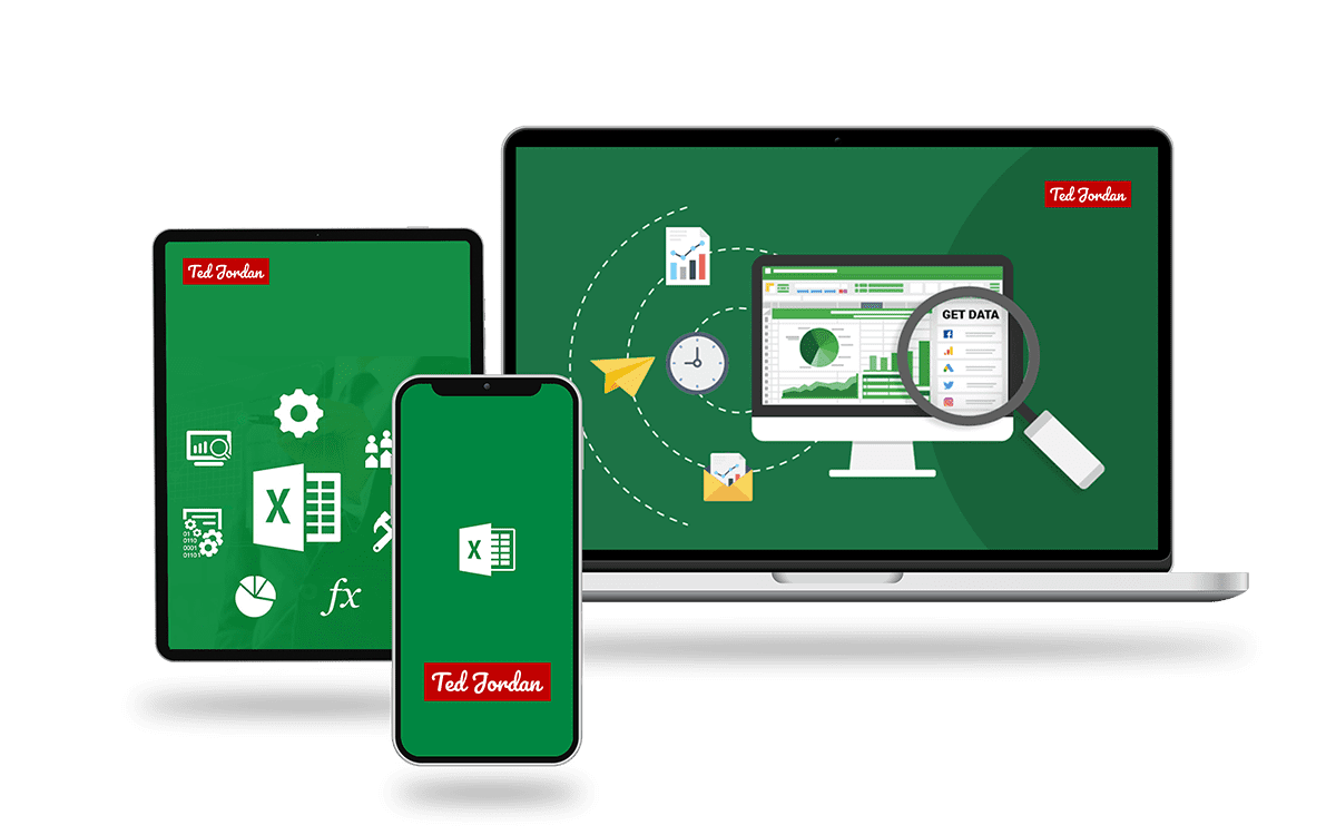 Corporate MS Excel Course by Ted Jordan, available on all devices.