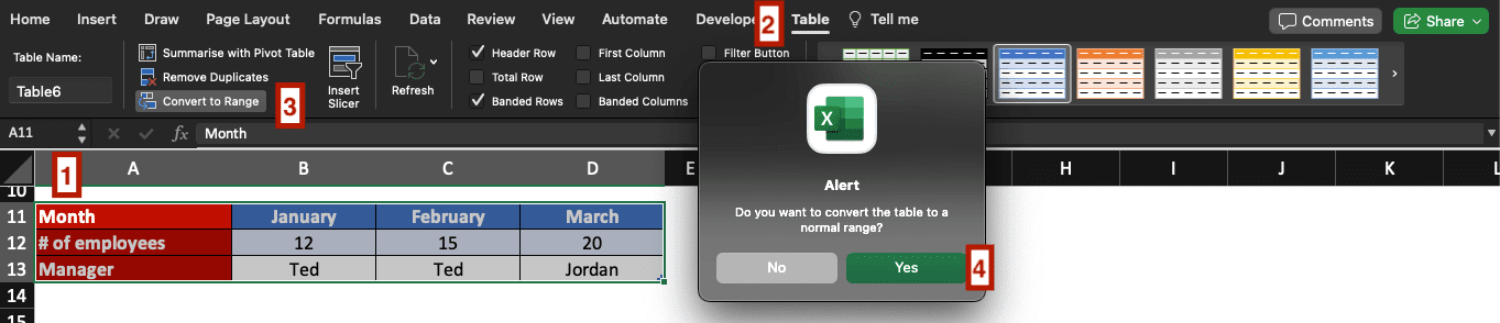 how-to-unformat-a-table-in-excel