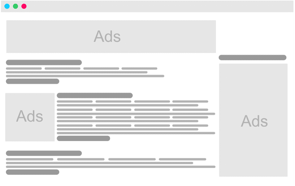 Example of ad placements available an SSP.