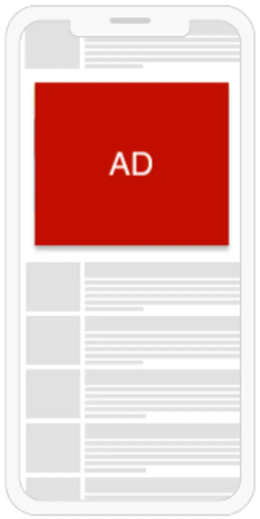 Example of MPU 300x250 on mobile.