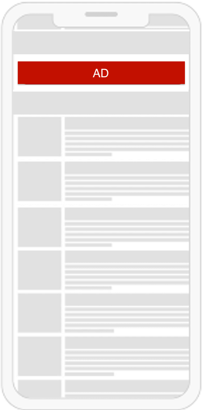 Mobile leaderboard 320x50 example by Ted Jordan.